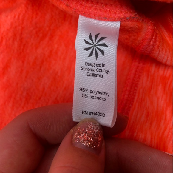 Athleta Athletic Zip Up Jacket Orange Size Medium - Picture 7 of 11